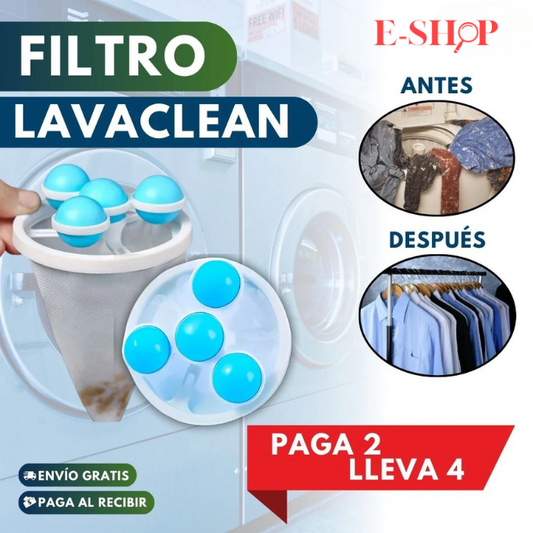 4x2 FILTRO LAVACLEAN: No más residuos en en tu ropa ni en tu lavadora